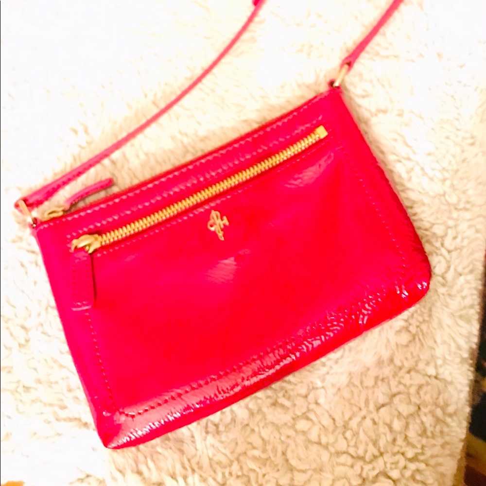 Cole Haan Pink Patent Leather Cross Body Bag